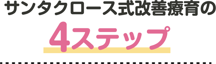 サンタクロース式改善療育の４つのステップ